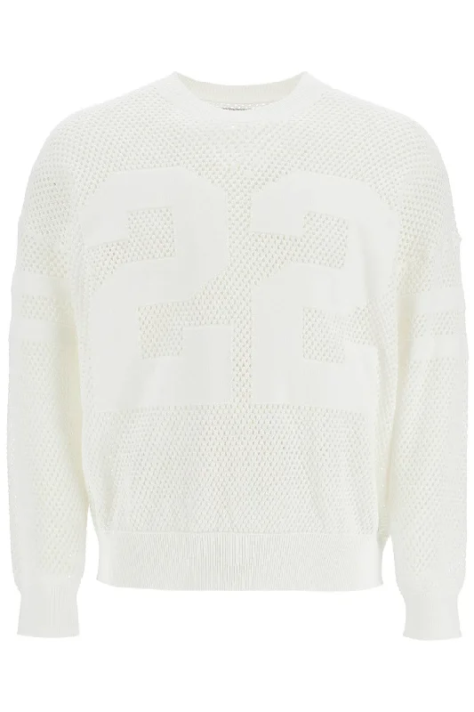 Trendy Looks Amiri Men's Neck Perforated Knit Sweater