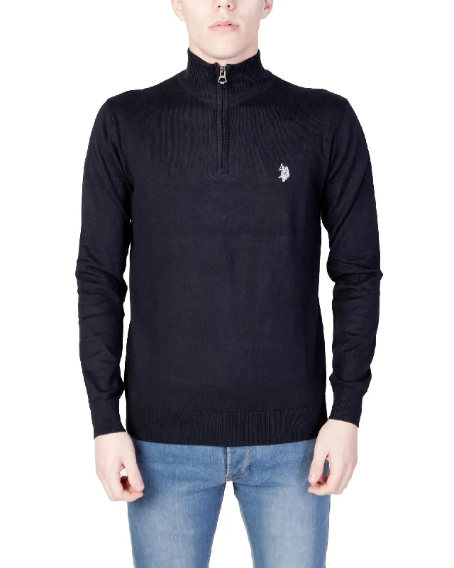 Advanced Customization U.s. Polo Assn. US Polo Assn Mens 1/4 Zip Mock Neck Sweater Black Advanced Customization U.s. Polo Assn. US Polo Assn Mens 1/4 Zip Mock Neck Sweater Black
