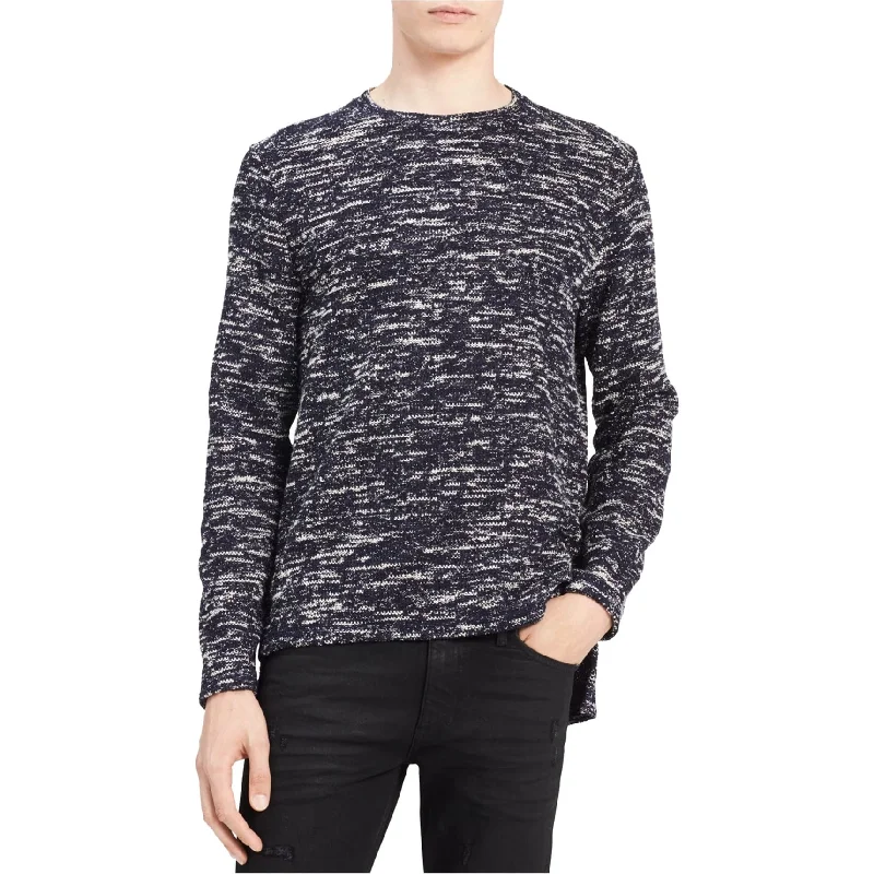 Calvin Klein Mens Boucle Pullover Sweater, Blue, X-Large