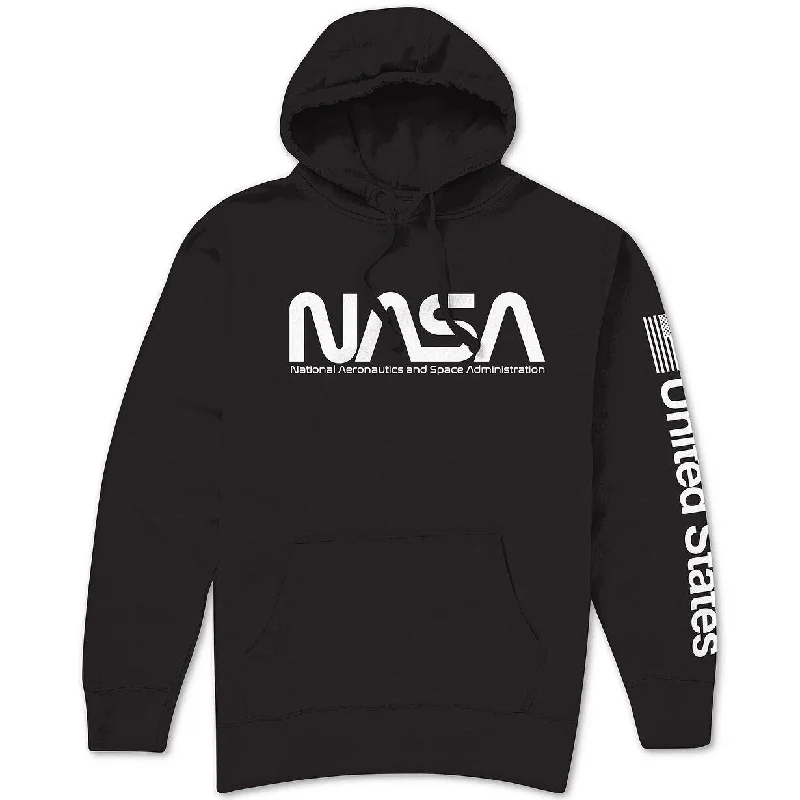 European And American Style Hybrid Men's Nasa Logo Men's Hoodie Black Size XX-Large