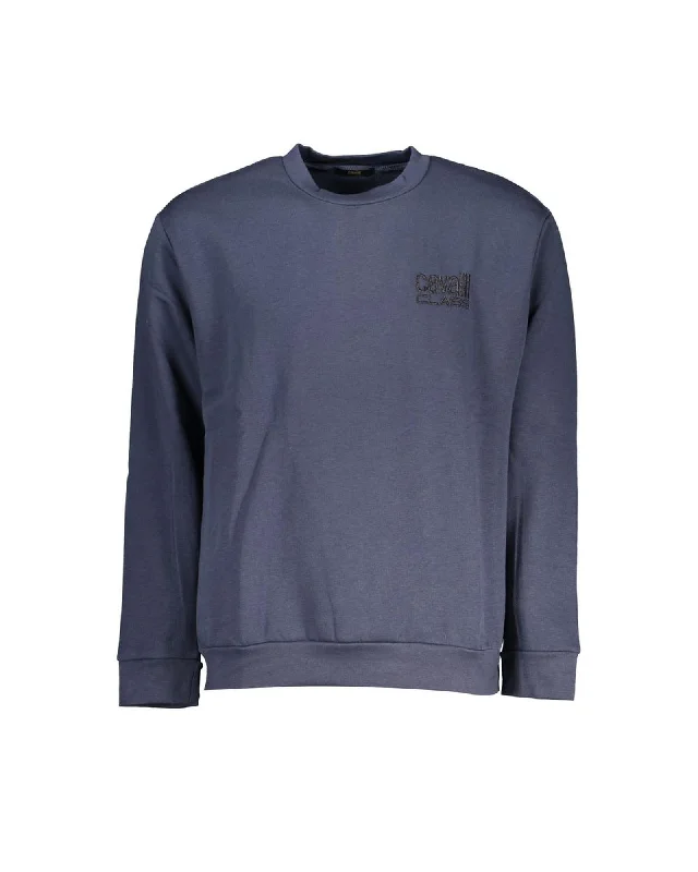 Cavalli Class  Mens Blue Crew Neck Sweatshirt