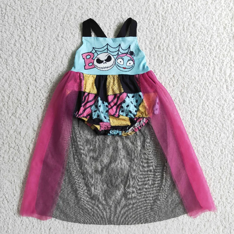 Soft Knitwear SR0084 Halloween Blue Pink Cartoon Tulle Tutu Skirt Girls Short Sleeve Dresses Bummies Soft Knitwear SR0084 Halloween Blue Pink Cartoon Tulle Tutu Skirt Girls Short Sleeve Dresses Bummies
