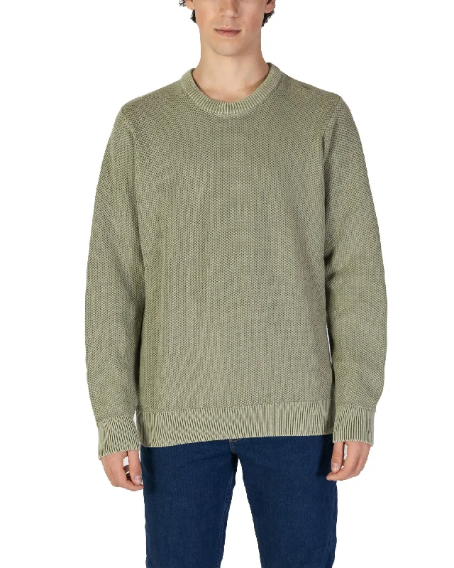 British Style Gas Round Neck Long Sleeve Cotton Knitwear