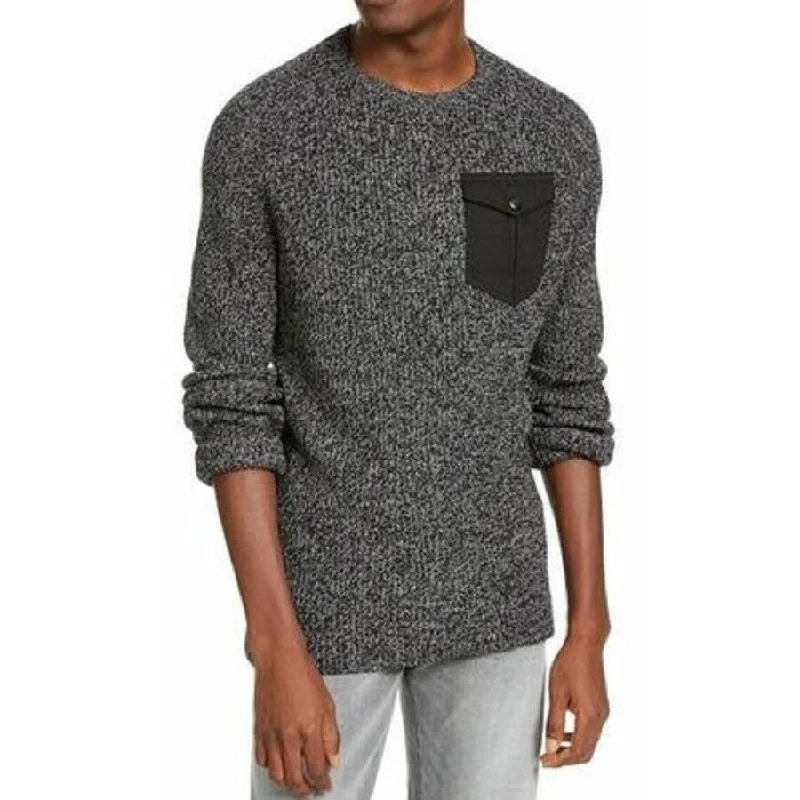 Carefree Style American Rag Men's Crewneck Pocket Sweater Black Size XXL