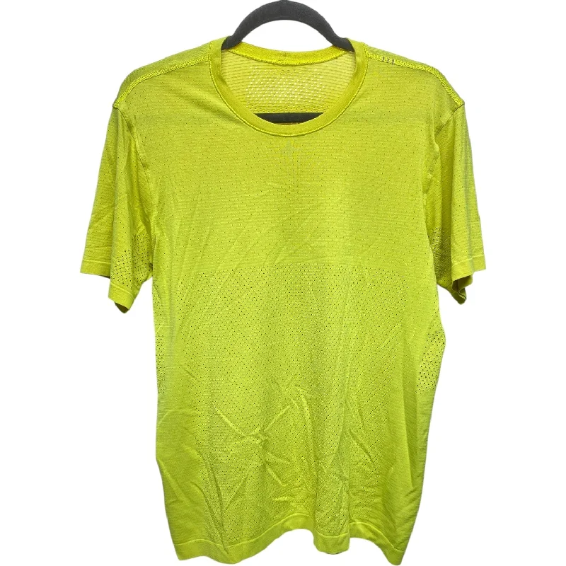 Effortless Style Athletic Top Short Sleeve By Lululemon In Green, Size: S