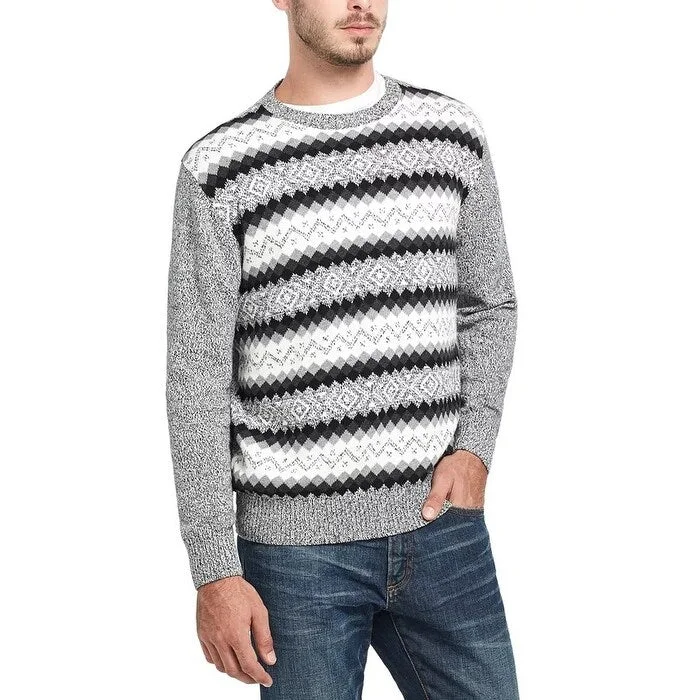 Versatile Items Weatherproof Vintage Men's Fair Isle Ski Sweater Black Size Large