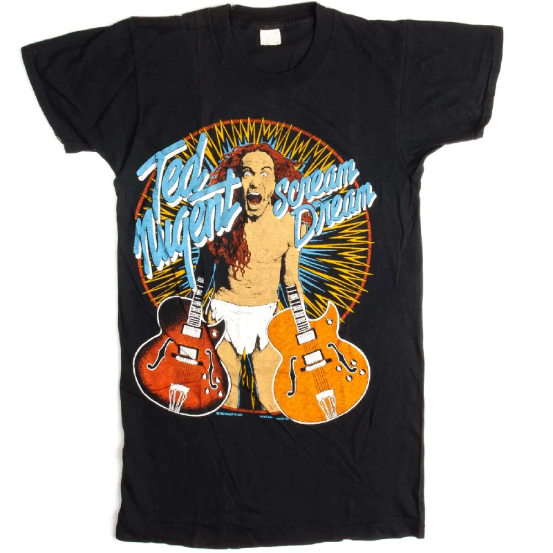 VINTAGE TED NUGENT WANGO TANGO TOUR TEE SHIRT 1980 SIZE XS MADE IN USA