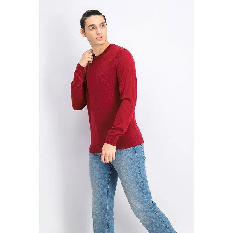 Classic Style Alfani Men's Merino Blend Solid Crewneck Sweater Wine Size 2 Extra Large - XX-Large Classic Style Alfani Men's Merino Blend Solid Crewneck Sweater Wine Size 2 Extra Large - XX-Large