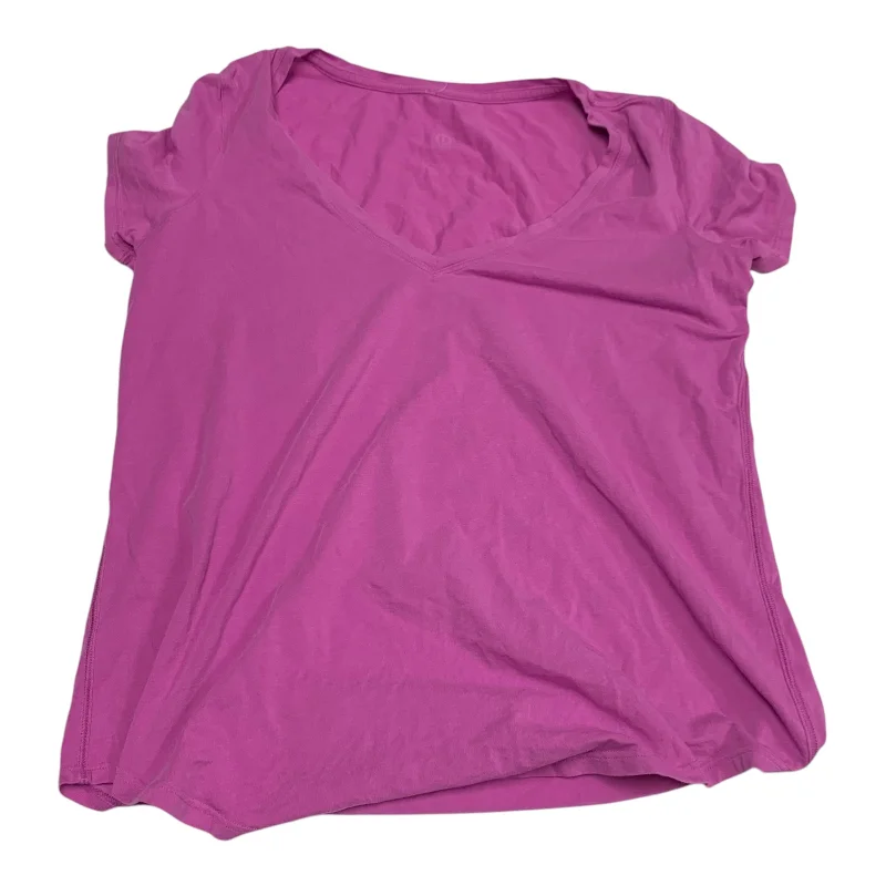 Daily Comfort Athletic Top Short Sleeve By Lululemon In Pink, Size: M