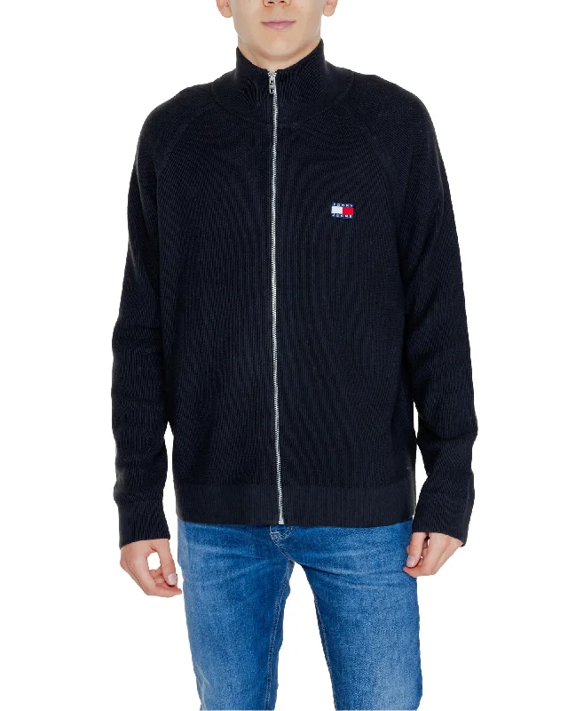 Classic Series Tommy Hilfiger Jeans Tommy Hilfiger Men's Full Zip Knit Cardigan - Black Classic Series Tommy Hilfiger Jeans Tommy Hilfiger Men's Full Zip Knit Cardigan - Black