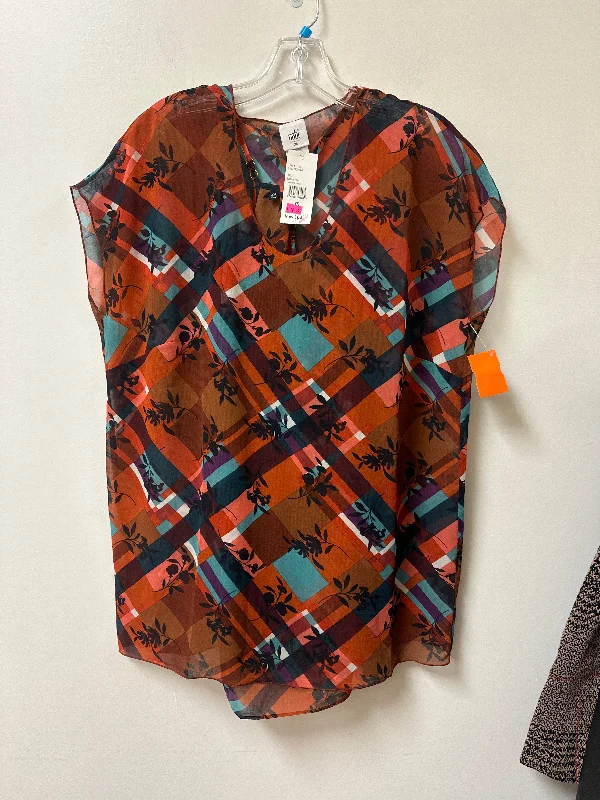 Soft Fashion Top Short Sleeve By Cabi In Multi-colored, Size: Xs