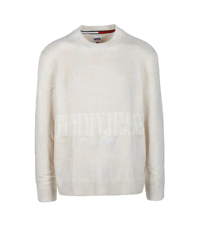 Free And Casual Tommy Hilfiger Jeans Round Neck Long Sleeve Knitwear
