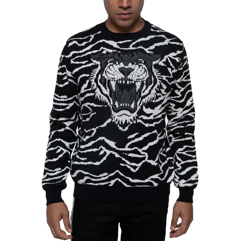 Design And Tailoring Sean John Men's Tiger Sweater Black Size XX Large