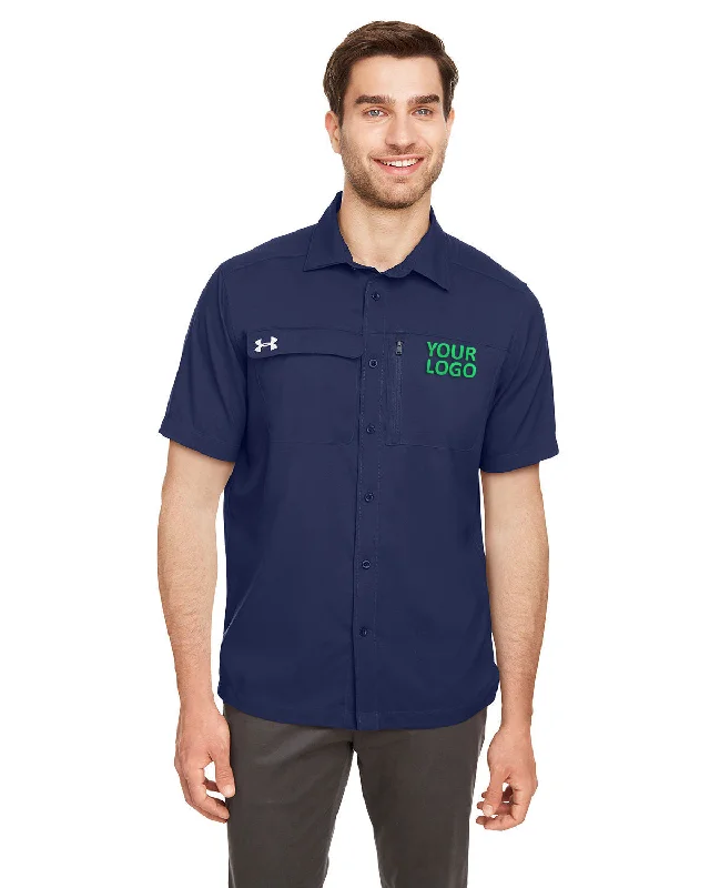Fashion Must-have Under Armour Men's Motivate Custom Shirts, Medium Navy