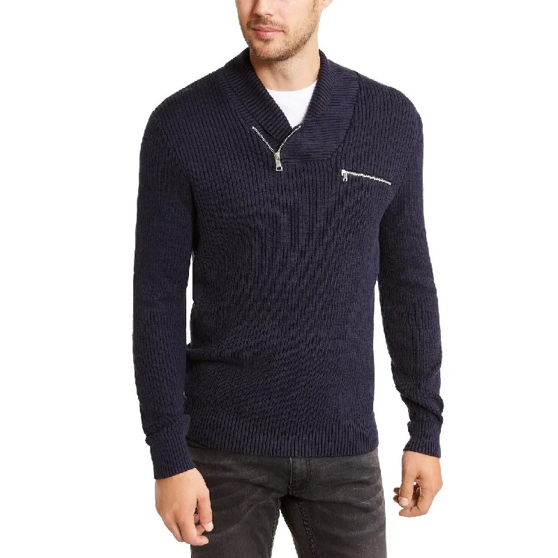 Comfortable Lifestyle INC International Concepts Men's Collar Zip Sweater Blue Size XXL - XX-Large Comfortable Lifestyle INC International Concepts Men's Collar Zip Sweater Blue Size XXL - XX-Large