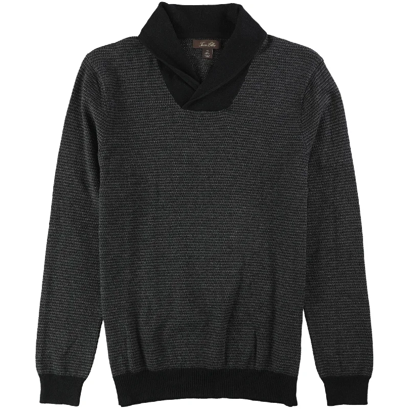 Tasso Elba Mens Rice Stitch Knit Sweater