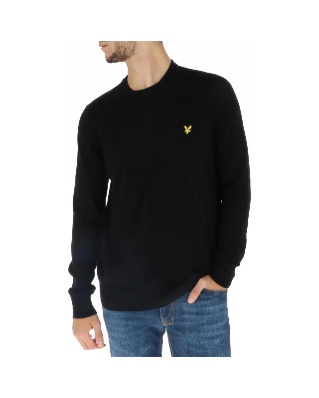 Relaxed And Casual Lyle & Scott  Classic Crew Neck Jumper - 100% Merino Wool - Black