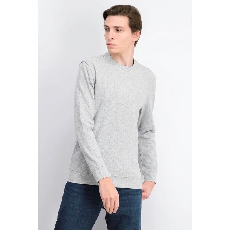 Soft Fabric Looks Alfani Men's Classic-Fit Stretch Stripe Knit Sweatshirt Gray Size Medium Soft Fabric Looks Alfani Men's Classic-Fit Stretch Stripe Knit Sweatshirt Gray Size Medium