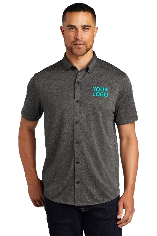 Casual Fit OGIO Gravitate Custom Button Down Shirts, Dark Heather Grey