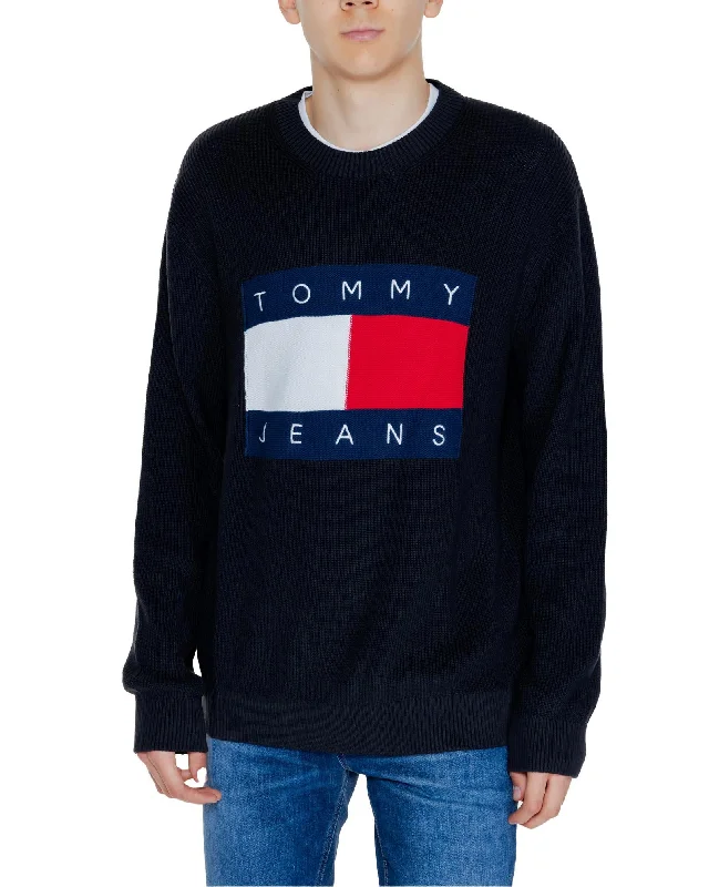 Retro Design Tommy Hilfiger Jeans Tommy Hilfiger Men's Flag Logo Sweater  Navy
