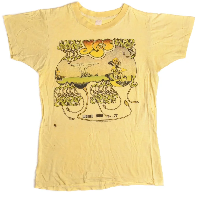 VINTAGE YES WORLD TOUR TEE SHIRT 1977 SIZE SMALL MADE IN USA