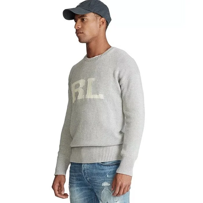 Comfortable Tops Polo Ralph Lauren Men's Rl Cotton Sweater Gray Size X-Small