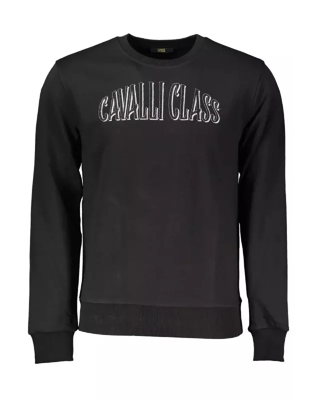 Cavalli Class  Men's Black Crew Neck Sweatshirt