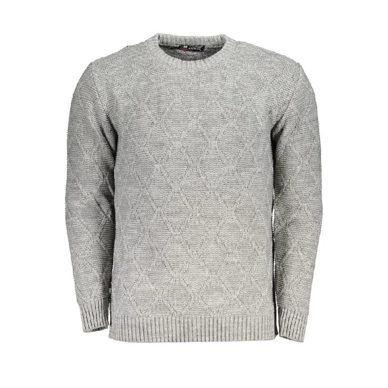 U.S. Grand Polo Gray Fabric Men's Sweater