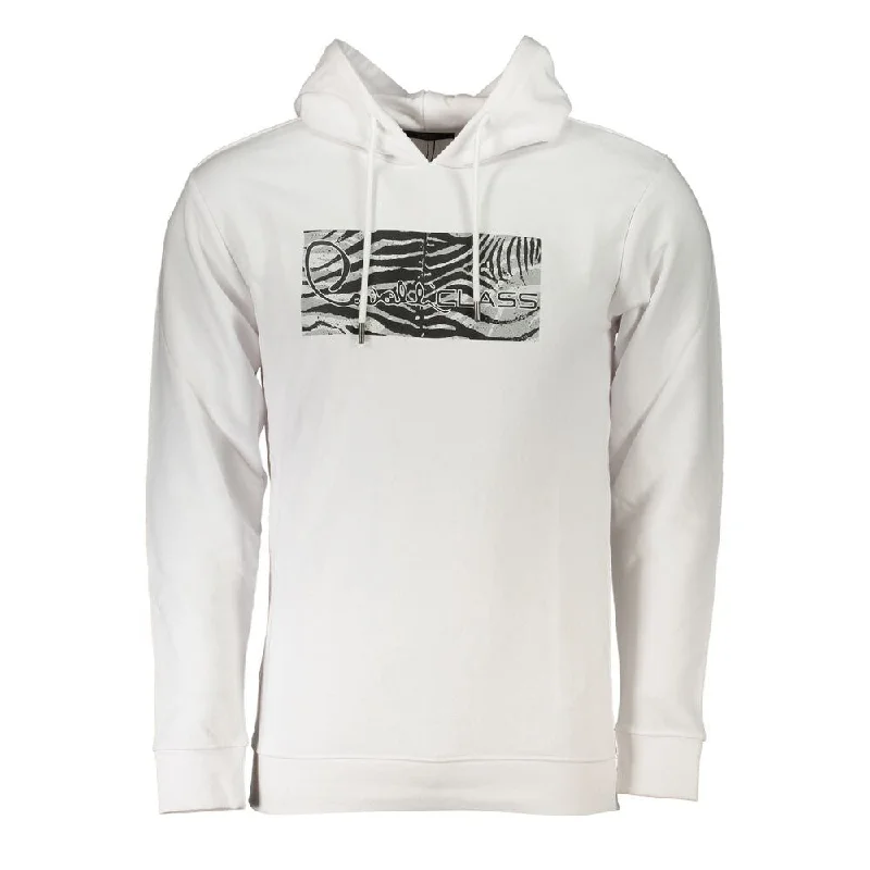 Cavalli Class White Cotton Men Men's Sweater