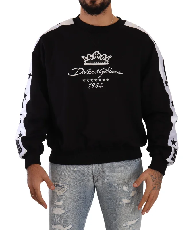 Dolce & Gabbana Elegant Crown 1984 Crewneck Men's Sweater