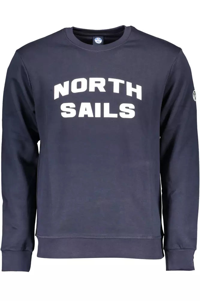 North Sails Blue Cotton Men Men's Sweater