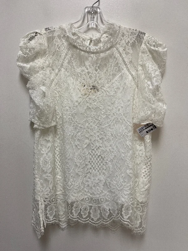 Luxe Comfort Top Short Sleeve By Savanna Jane In White, Size: L