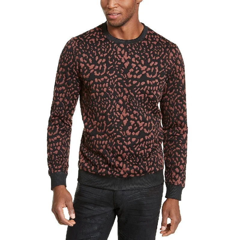 Short Design INC International Concepts Men's Animal Print Pullover Brown Size XL - X-Large Short Design INC International Concepts Men's Animal Print Pullover Brown Size XL - X-Large