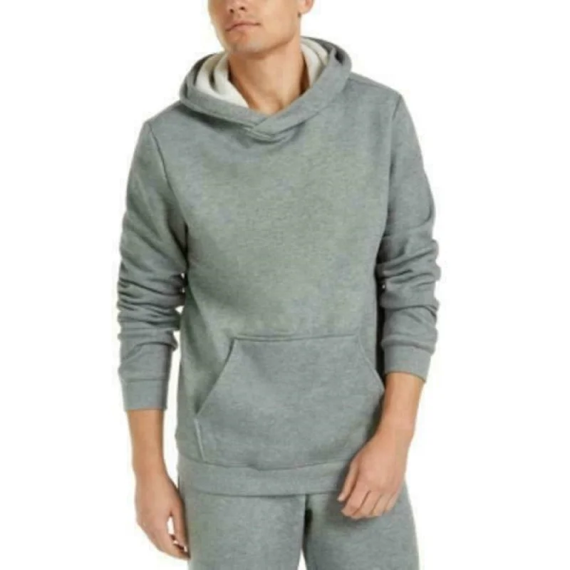 Cozy Knits Id Ideology Men's Fleece Hoodie Gray Size Medium