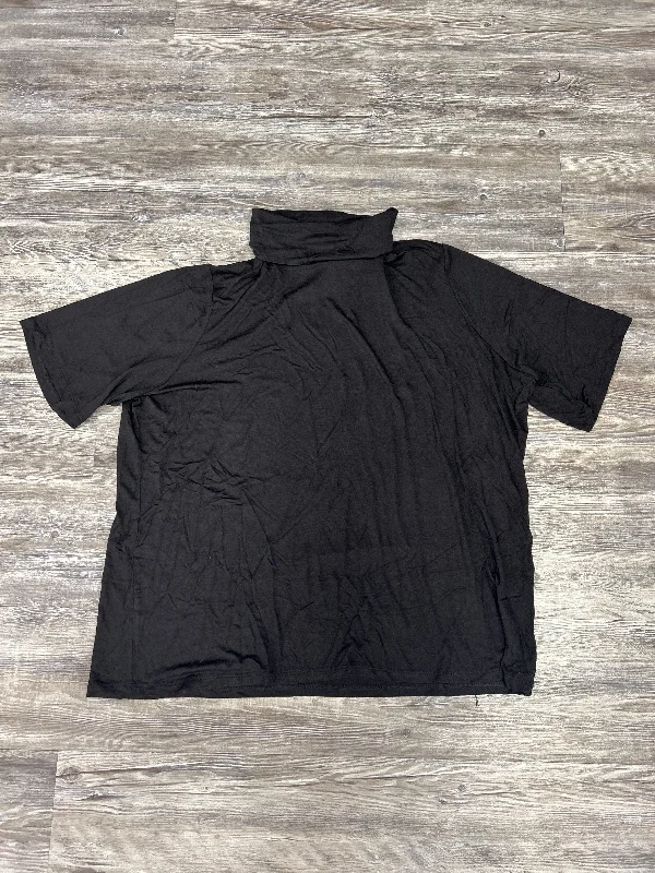 Stylish Comfort Top Short Sleeve By Michael By Michael Kors In Black, Size: 3x