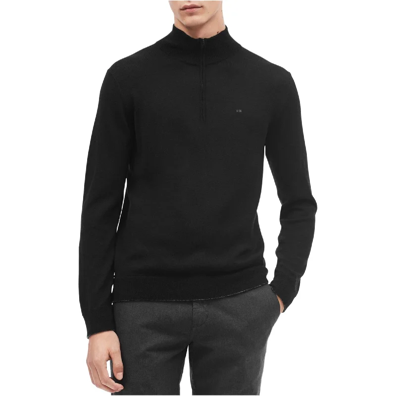 Calvin Klein Mens Extra Fine Pullover Sweater, Black, X-Small