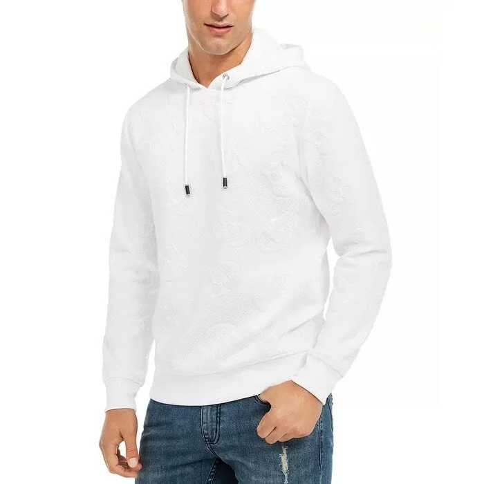 Fashion Innovation INC International Concepts Men's Textured Skull Hoodie White Size X-Large Fashion Innovation INC International Concepts Men's Textured Skull Hoodie White Size X-Large