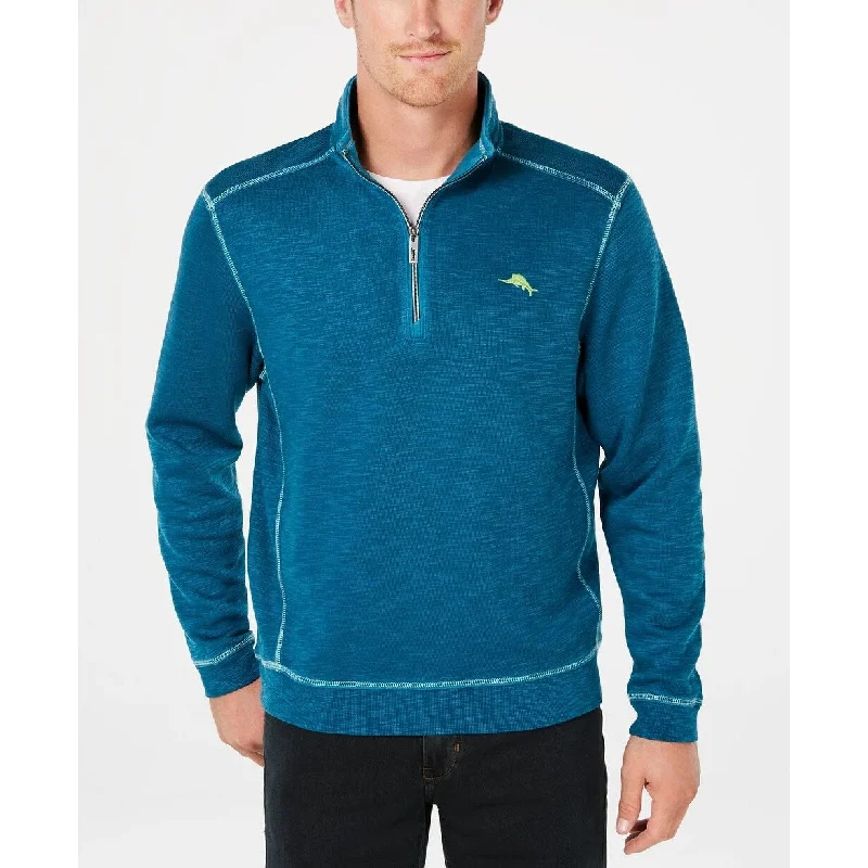 Trendy And Casual Tommy Bahama Men's Tobago Bay Half Zip Sweatshirt Navy Size X-Large Trendy And Casual Tommy Bahama Men's Tobago Bay Half Zip Sweatshirt Navy Size X-Large