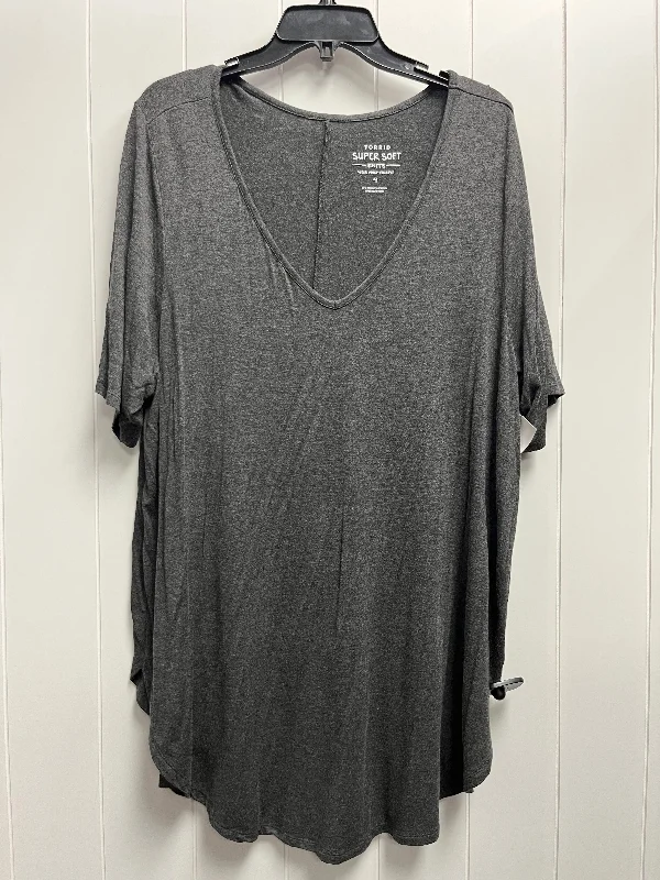 Energy Plan Top Short Sleeve By Torrid In Grey, Size: 4x