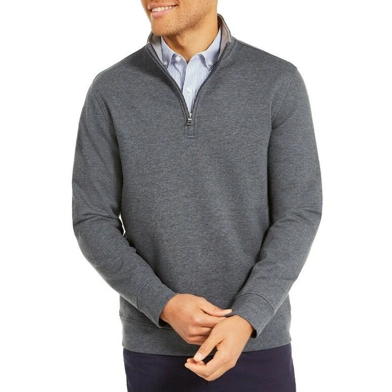 Classic Choice Club Room Men's Stretch 1/4-Zip Fleece Sweatshirt Dark Gray Size Small Classic Choice Club Room Men's Stretch 1/4-Zip Fleece Sweatshirt Dark Gray Size Small