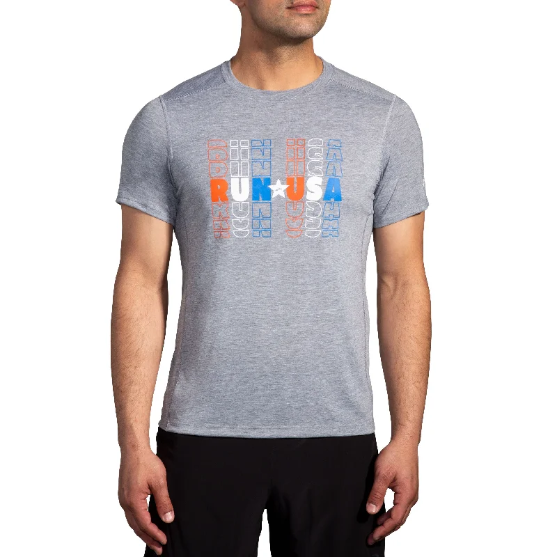 Editorial Design Brooks Men's Distance Short Sleeve 3.0 Run USA 24