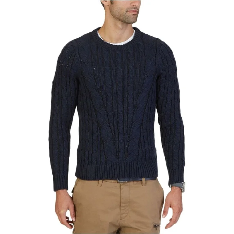 Nautica Mens Cable Knit Pullover Sweater