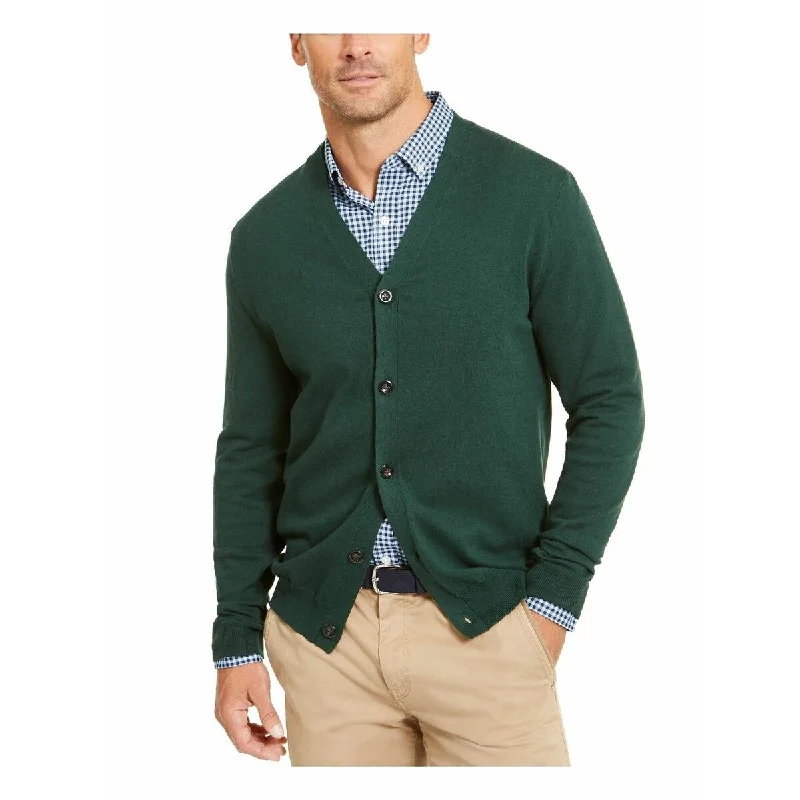 Versatile Style Club Room Men's Sweater Plum Button Down V-Neck Cardigan Pine Size S Versatile Style Club Room Men's Sweater Plum Button Down V-Neck Cardigan Pine Size S