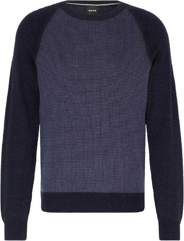 Hugo Boss Men's Dairon Wool Crew Neck Sweater, Navy