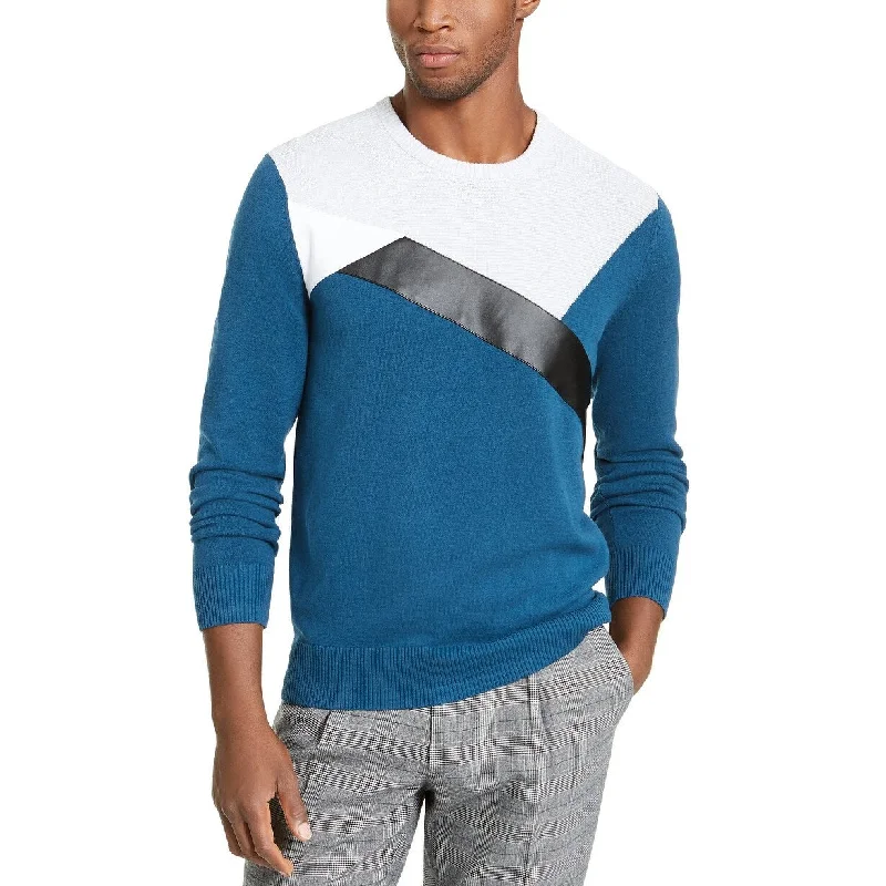 Classic Color INC International Concepts Men's Colorblocked Sweater Blue Size XXX-Large Classic Color INC International Concepts Men's Colorblocked Sweater Blue Size XXX-Large