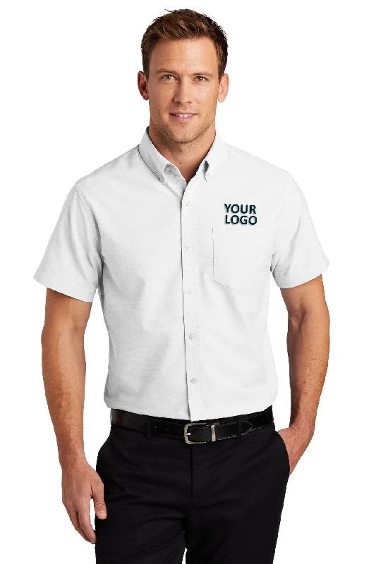 Trendy Items Port Authority Short Sleeve SuperPro Custom Oxford Shirts, White