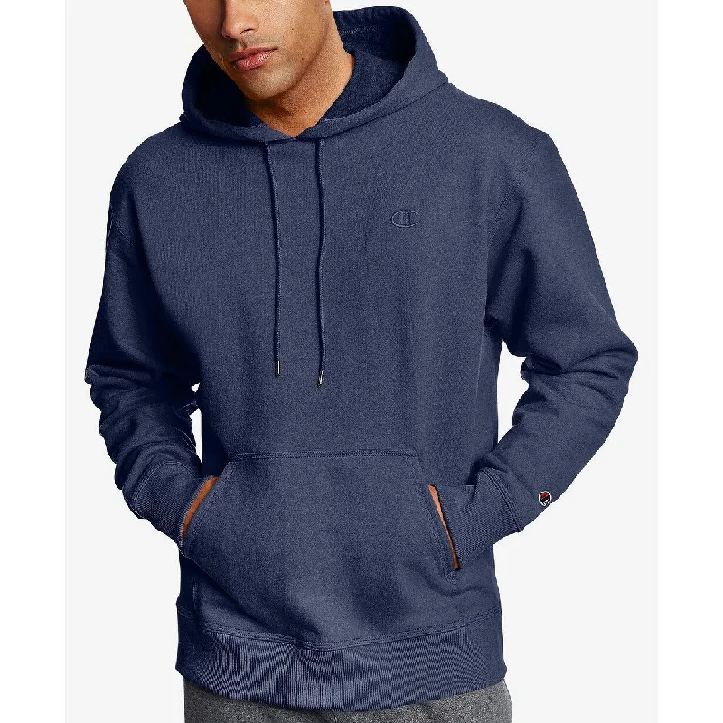 Autumn Selection Champion Men's Powerblend Fleece Hoodie Navy Size Large