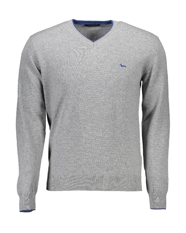 Harmont & Blaine  Men's V-Neck Sweater - Gray