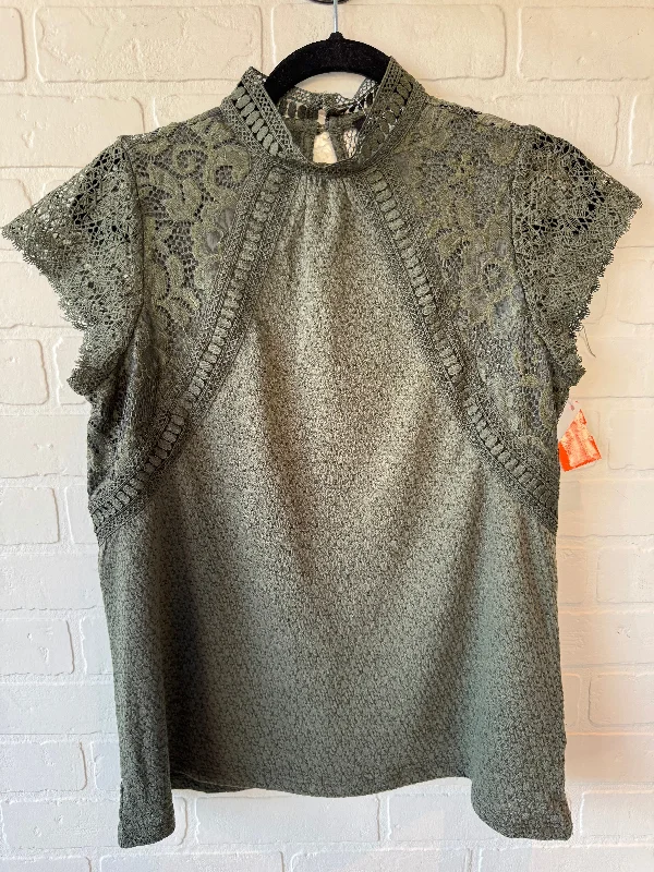 Exclusive Customization Top Short Sleeve By Cable And Gauge In Green, Size: M