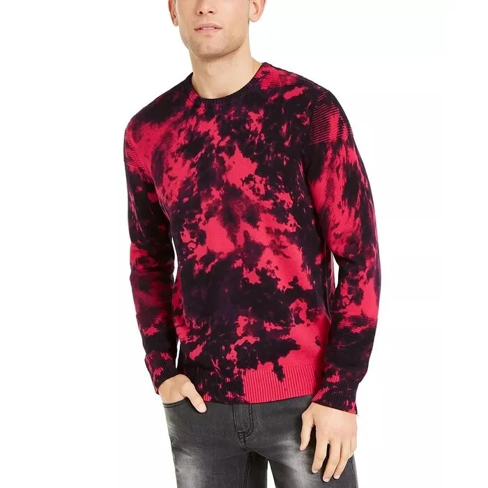Easy Chic Wear INC International Concepts Men's Gnover Tie Dye Sweater Pink Size L - Large Easy Chic Wear INC International Concepts Men's Gnover Tie Dye Sweater Pink Size L - Large